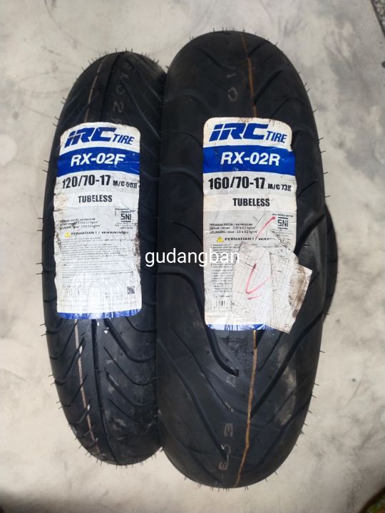 Paket ban IRC 120 70 - 17 dan 160 70 - 17 RX - 02 ROAD WINNER