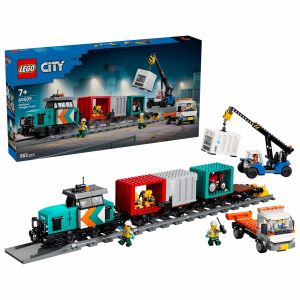 [BrickStory] LEGO City Harbor Freight Train with Crane & Truck (60509)(803 Pieces)