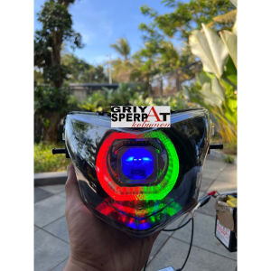 Lampu depan jupiter mx new biled billed Matrix RGB ganti warna suka-suka