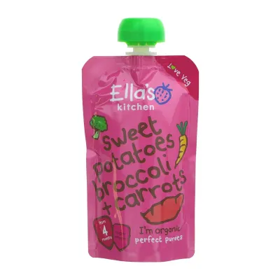 Ellas Kitchen Organic Sweet Potatoes Broccoli and Carrots 6+ Months Baby Food