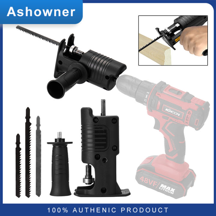 Reciprocating Saw Adapter with Sawblade Electric Drill Modified