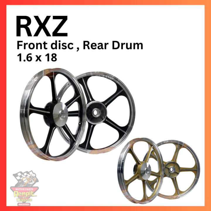 Sport Rim Rxz RXZ 5BATANG SPORT RIM ( BLACK / GOLD ) | Lazada
