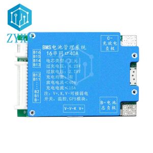 Balancer BMS 16S 51.2V 57.6V 59.2V 67.2V  40A 20A 60V  Li-ion Lithium 18650/21700 Battery Pack Charge Board Voltage Equalizer Common Port Overcharge Protection 3.6V/3.7V-4.2V Lithium battery Charging protection board scooter electric vehicle power board