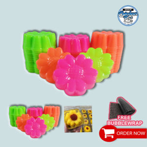 PROMO HARGA ISI 12 BIJI CETAKAN KUE PUTU AYU APEM PUDING LAPIS MOTIF BUNGA MATAHARI BAHAN PLASTIK