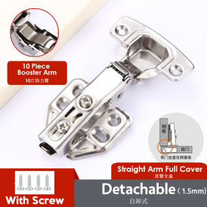 🇸🇬Stainless Steel Soft Close Hinge with Screws/ Closing Cabinet Hinge /Conceal Hinges Cupboard Wardrobe Hinge  Repair Plate