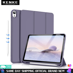 KenKe iPad Smart Case iPad Air 5 Case iPad Air 4th Gen Case iPad 2019 Air 3 with Pencil Holder Smart Stand Soft TPU Back Shell Cover Support Touch ID Protective Case for iPad Air 10.9 inch 2022 2020 Pen Slot On The Left (Sky Blue) New
