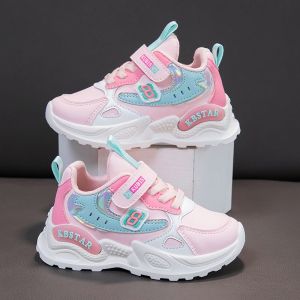 Korean Fashion Kids Shoes for Girls Breathable Rubber Sneakers for 3-11 Years Children With Box(Size 26-37)