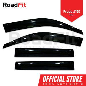 TXR Door Visors Plain Black for Toyota Prado J150 2009 4PCSRain Visors/Gutters