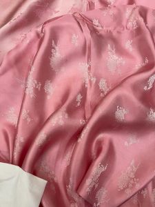 Vải lụa may áo dài tơ tằm Palacesilk cúc đại đóa màu hồng nude siêu nhẹ#mềm mượt#thoáng mát