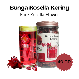 Teh Bunga ROSELLA Kering - Teh Herbal Kesehatan Rosella Merah - Teh Rosella Organik Untuk Kesehatan