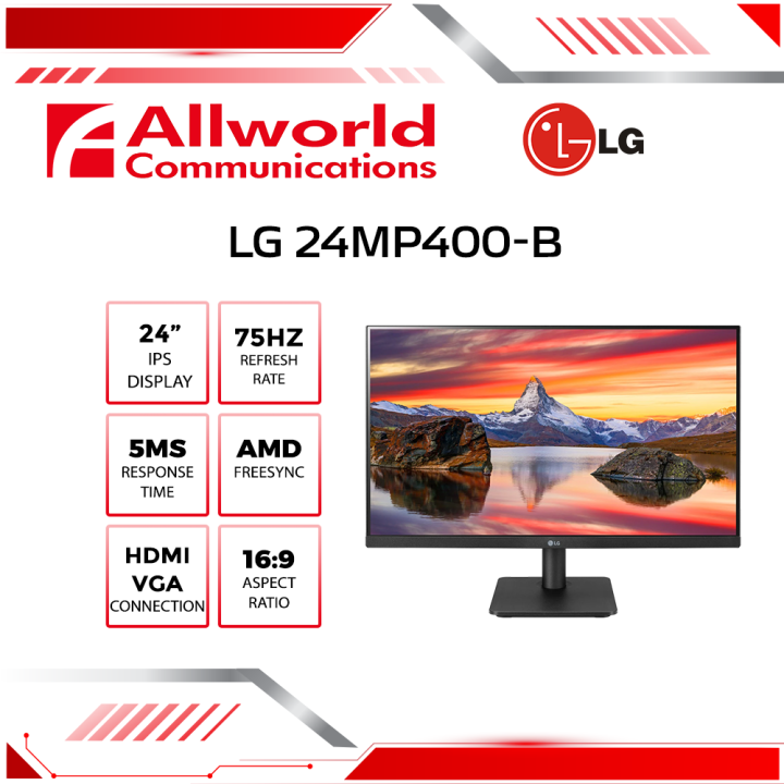 LG 24MP400-B 24" VGA, HDMI MONITOR | Lazada PH
