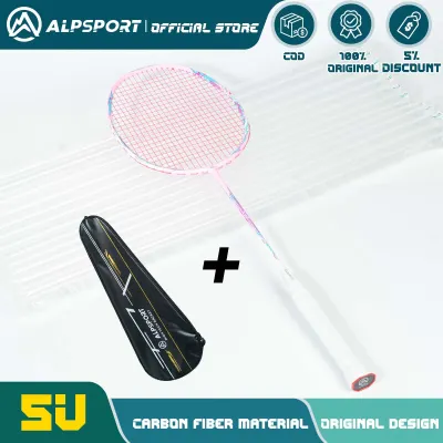 ALPSPORT. Set kotak hadiah raket bulu tangkis serat karbon gaya cyberpunk ultra-ringan 5U penuh serat karbon T800 mendukung tegangan 22-28 LBS 100% asli cocok untuk semua jenis kelamin raket tunggal untuk kompetisi profesional. sbpk