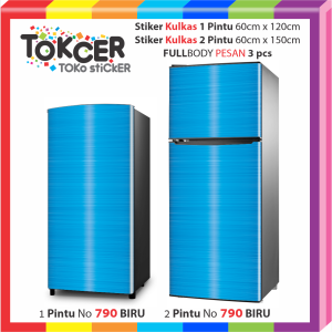 STIKER Kulkas 1 Pintu atau 2 Pintu Motif Garis WARNA-WARNI