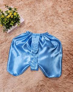 ชุดไทยเด็กชายสีฟ้า ชุดไทยเด็กชายลายขอ