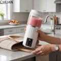 CHUAN Màn hình kỹ thuật số Cốc ép trái cây tự động Không dây Sạc USB Máy ép trái cây điện Đa chức năng Chống thấm nước Máy làm sữa lắc Sinh tố. 