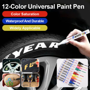 ✨Multi-purpose/Extremely Practical✨[Quick-drying/Fade-resistant] Versatile Paint Pen/Touch-up Pen  Non-fading Tire Marker  Universal Touch-up Pen  Suitable For Car/Furniture/Tire Scratch Repair  Fade-Resistant Paint Pen万能油漆笔补漆笔