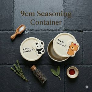 Compact 9cm Stainless Steel Spice Container Airtight Silicone Lid Leakproof Sauce Storage Cute Box
