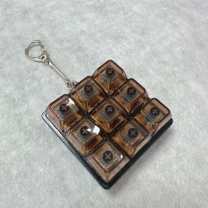 YUNAFIN DIY Keyboard Fidget Keychain Keycap Keys Button Pinch Toy Relief Stress Finger Keyboard Cap Adult