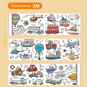 3m Coloring Roll Painting Paper childrens Drawing Roll Graffiti Wallpapers For Kids gift