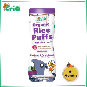 Erio Organic Black Rice Puffs - Blueberry & Purple Carrot 45g