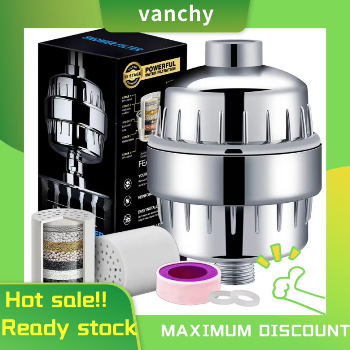 Vanchy 16 Stage Shower Water Filter Showers Head Filter Softener for