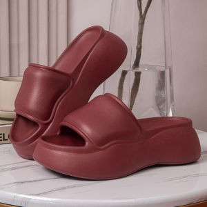 [Free Shipping] 7.0Cmeva WomenS Summer Indoor Slippers Thick-Soled Height-Increasing Soft-Soled Suitable For Wearing Both Indoors And Outdoors Perfect For The Beach