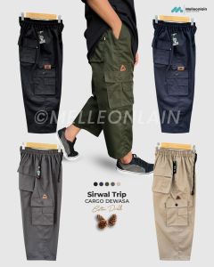 Celana Cargo Sirwal Trip Tempur Cingkrang Longgar Pants Gunung Melleonlain Casual Pria Outdoor Panjang Dewasa