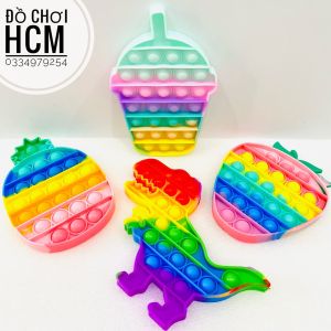 [HOT - NHIỀU MẪU] Đồ chơi bóp bong bóng Pop It giảm stress giúp giải trí giảm căng thẳng hình hoa quả khủng long