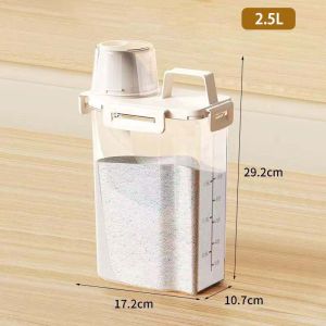 3L Pet Food Storage Dispenser Airtight Dry Food Container Cat Food Storage Box with Pouring Spout