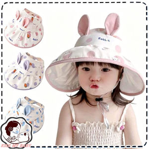 Kids Cute Rabbit Sun Hat Bucket Hat with UV Protection for Boys & Girls Summer Outdoor Sunscreen Cap
