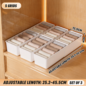 Clothing Storage Organizer Box - Stackable Design Large Capacity Durable & Sturdy Easy to Clean - Neat Wardrobe Storage