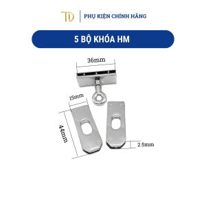 Bộ khóa túi HM kim loại 3 chi tiết phụ kiện khóa túi xách kim loại làm túi handmade độ bền 5-8 năm