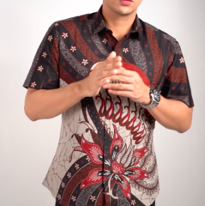 My Aksa Batik Kemeja Pendek Bhumi Bunga
