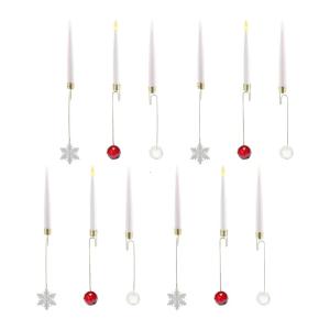 12 Divisions Unlit Fluttering Waxlights Remote Operated Indoor Safe Deck for Wedding Birthday Party