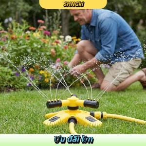 SHNGki Vòi phun nước xoay 360 độ tự động Máy phun nước cỏ có thể điều chỉnh hệ thống tưới tiêu cho vùng phủ sóng lớn ngoài trời