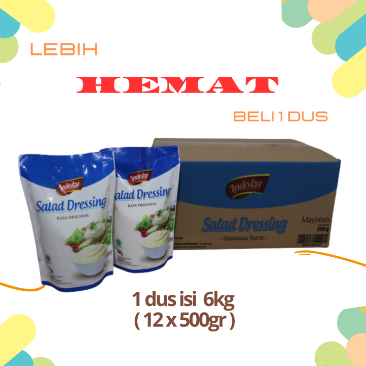 Mayonaise Indoku Original 12 X 500g Mayonaise Dressing Salad