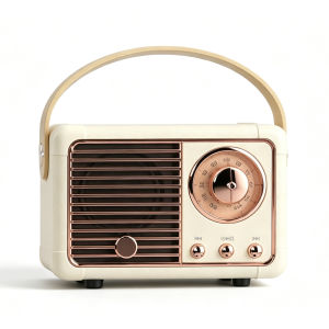 【Alloet】 Mini Retro Bluetooth Speaker HM11 Wireless Portable Stereo with Clear Sound and Long Battery Life for Parties