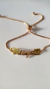 Gelang Serut Dewas/Anak Lapis Emas Ukir Nama: Fariasia Sukasuka Murah Berkualitas