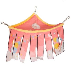 PHANT Soft Comfortable Double Layer Tassel Nest Waterproof Triangle Shape Pet Hammock Rabbit Hiding Tent Breathable Hamster Corner Nest Small Pets
