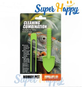 [2in1] ชุดอุปกรณ์ทำความสะอาดตู้สัตว์เลื้อยคลาน ที่ตักเศษอาหาร+แซะมูล กิ้งก่า งู เต่า จิ้งเหลน