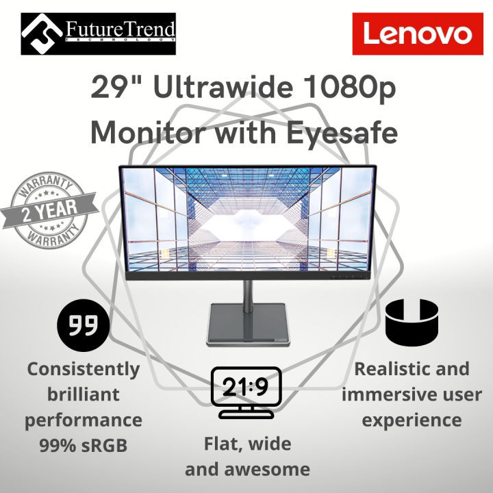 Lenovo L29w-30 29" Ultrawide 1080p Monitor with Eyesafe | Lazada