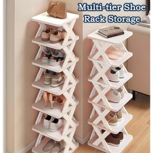 2-9 Layer Shoe Rack X-shaped Shoe Rack Organizer Simple Home Folding Stand Storage Multi-tier Shoe Shelves