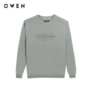 OWEN - Áo nỉ Regular Fit AN241458 màu Xám chất liệu CVC Spandex