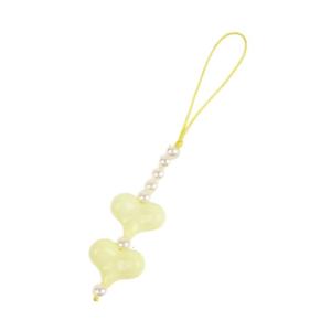 Heart Camera Pendant Colorful Heart Phone Charm Handmade Phone Acrylic Material Purse Dangle for Key Phone Bag