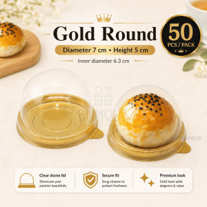 50pcs Kenduri Mooncake Tray with Cover Cake Biscuit Brownies Box Food Container Bekas Kuih 月饼盒