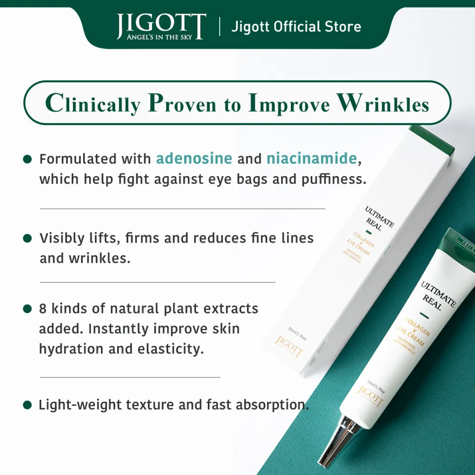 KOREA]JIGOTT Ultimate Real Collagen Lifting and Anti-Wrinkle Eye Cream 50ml  | Lazada Singapore