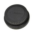 Front Cover & Rear Lens Cap for Canon Penutup Lensa Kamera Tutup Tutupan Pelindung Lensa DSLR Dari Debu Kotoran Lens Protector Kamera Camera Hobi Foto Photo Fotografer Photography s0979 - Hitam. 