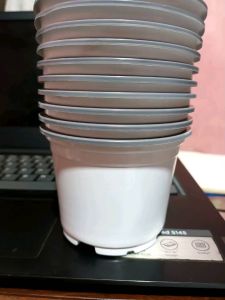 PVC Soft Pot White Thick Diameter 9CM X 7CM HT
