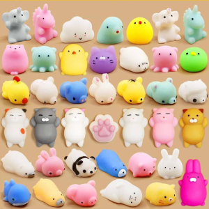 10Pcs Cute Mini Animal Squishy Toys Squeeze Ball Toys Fidget Toys Pinch Kneading Toy Stress Reliever Toys Lootbag Filler / Paninda