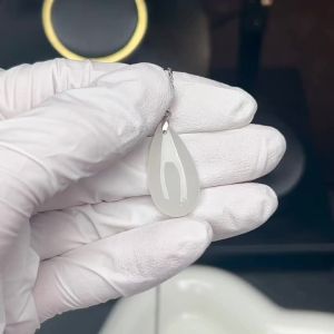 ≮923≯TIMESWIND Authentic Jade White Water Drop Pendant S925 Silver Women Fashion Jewelry Necklace Gift with Certificate